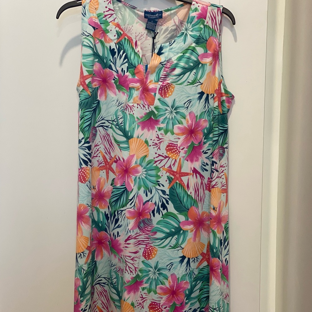 Caribbean Joe‎ Vibrant Floral Midi Dress
